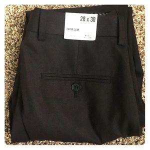 Brown Slim Fit Dress Pants